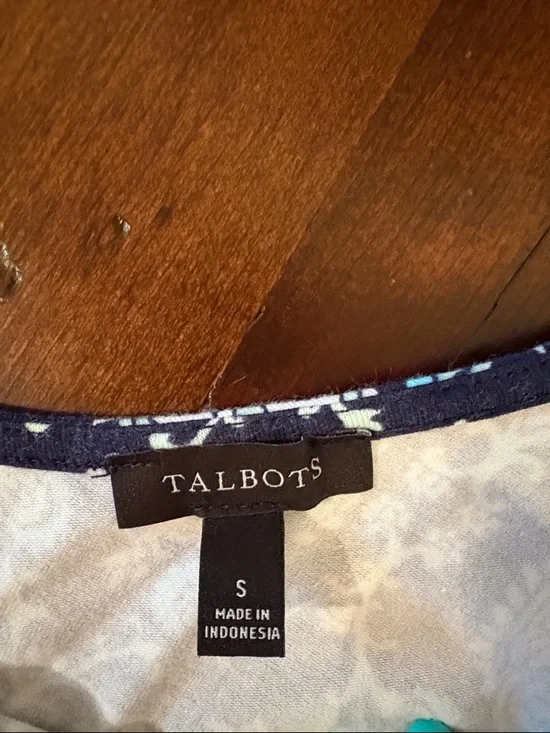 TALBOTS BOHEMIAN FLORAL JERSEY MAXI DRESS SIZE S - Picture 10 of 11